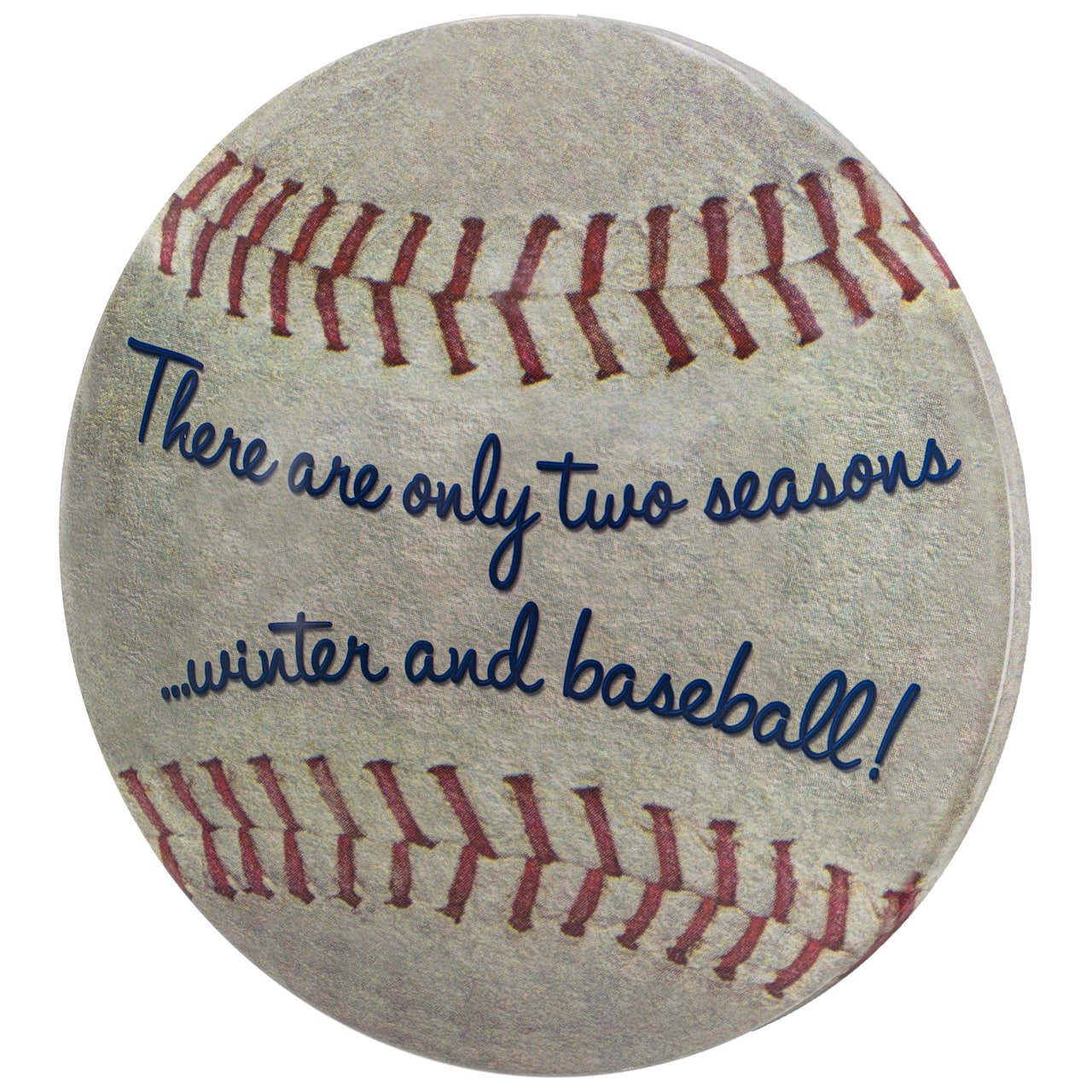 American Art Décor™ 15" Two Seasons Baseball Dome Metal Sign